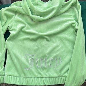 Juicy Couture lime green Velour Jacket size women’s XS (youth xl)